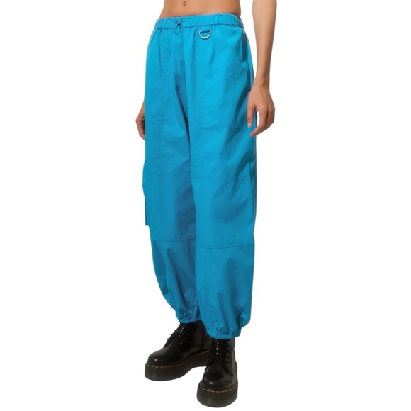 Urban Outfitters Pants - Urban Outfitters Jana Nylon Balloon High-Rise Cargo Pant Turquoise Women’s Small